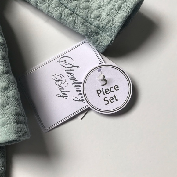 NWT! STERLING BABY 3 Piece Unisex Teal Ensemble. Size 6/9 months - Picture 4 of 6